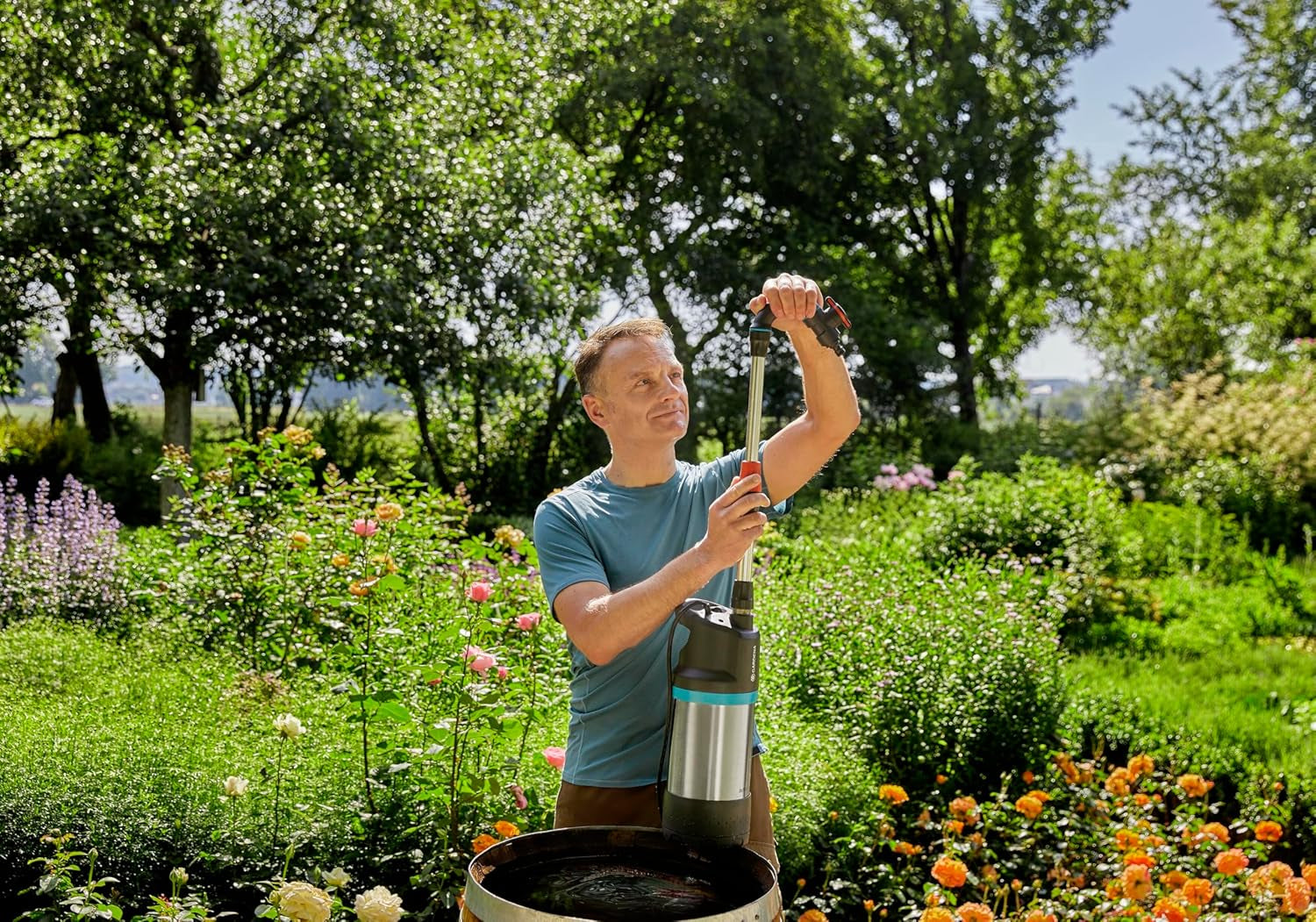 Gardena Prolunga per tubo telescopico: Tubo di prolunga per pompe a botte per acqua piovana, 21 cm, Ideale per serbatoi d'acqua più lunghi, Filettatura 33,3 mm (G1 pollici) / 33,3 mm (G1 pollici) (1420-20)