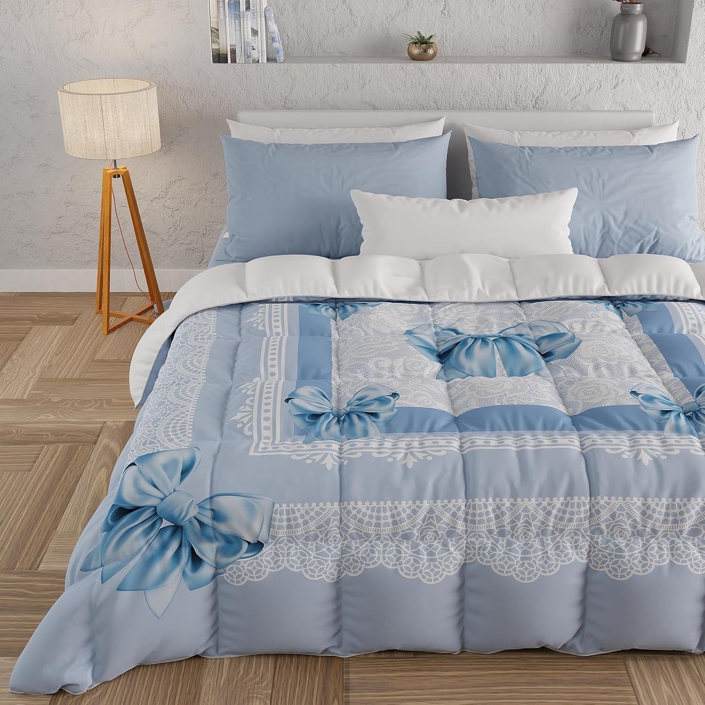 PETTI Artigiani Italiani - Trapunta invernale, Trapunta invernale, Trapunta semplice, Double face, Stampa monocolore e digitale, Microfibra anallergica 100%, Made in Italy