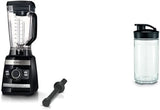 Bosch Robot da cucina Vitaboost MMBH6P6BDE, 6-Klingen-Edelstahlmesser, 2.5L Tritan-Mixbehälter, Stopfer, 6 Automatikprogramme, Rezeptbuch, Bpa-Frei, Einfache Reinigung, 45.000 U/Min, 1600 W, Schwarz Bucatarie Naty Shop Bundle Mit Becher 300Ml 6 Programma automatico Deutsches Rezeptbuch