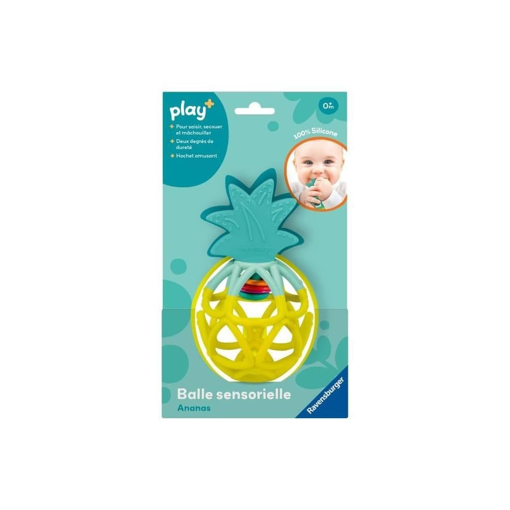 Ravensburger Play + 34013 Palla sensoriale, ananas, giocattolo per bambini dai 6 mesi, versione francese Baby Toys Naty Shop Titolo predefinito