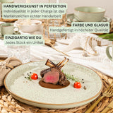 SÄNGER Rio Menta | Set di Stoviglie in Gres per 6, 6 Piatti, 6 Piatti da Dessert, 6 Ciotole, Verde Menta | LA COLLEZIONE DI VALORE