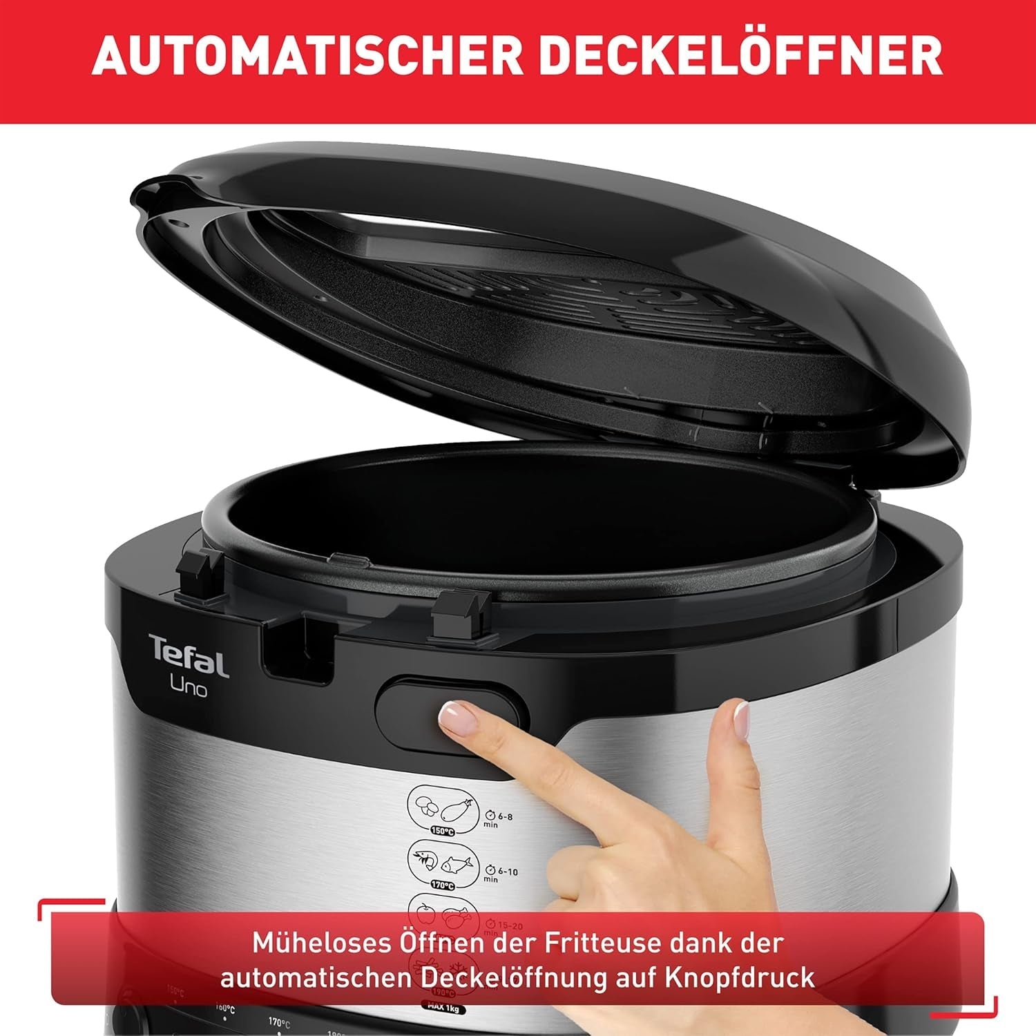 Friggitrice Tefal Uno M FF215D, 1470 Watt, capacità: 1 kg Naty Shop Elettrodomestici