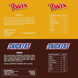 Mini misti, Snickers, Bounty, Twix, Milky Way, confezione sfusa al cioccolato, confezione unica (1 x 400 g) (confezione da 5)