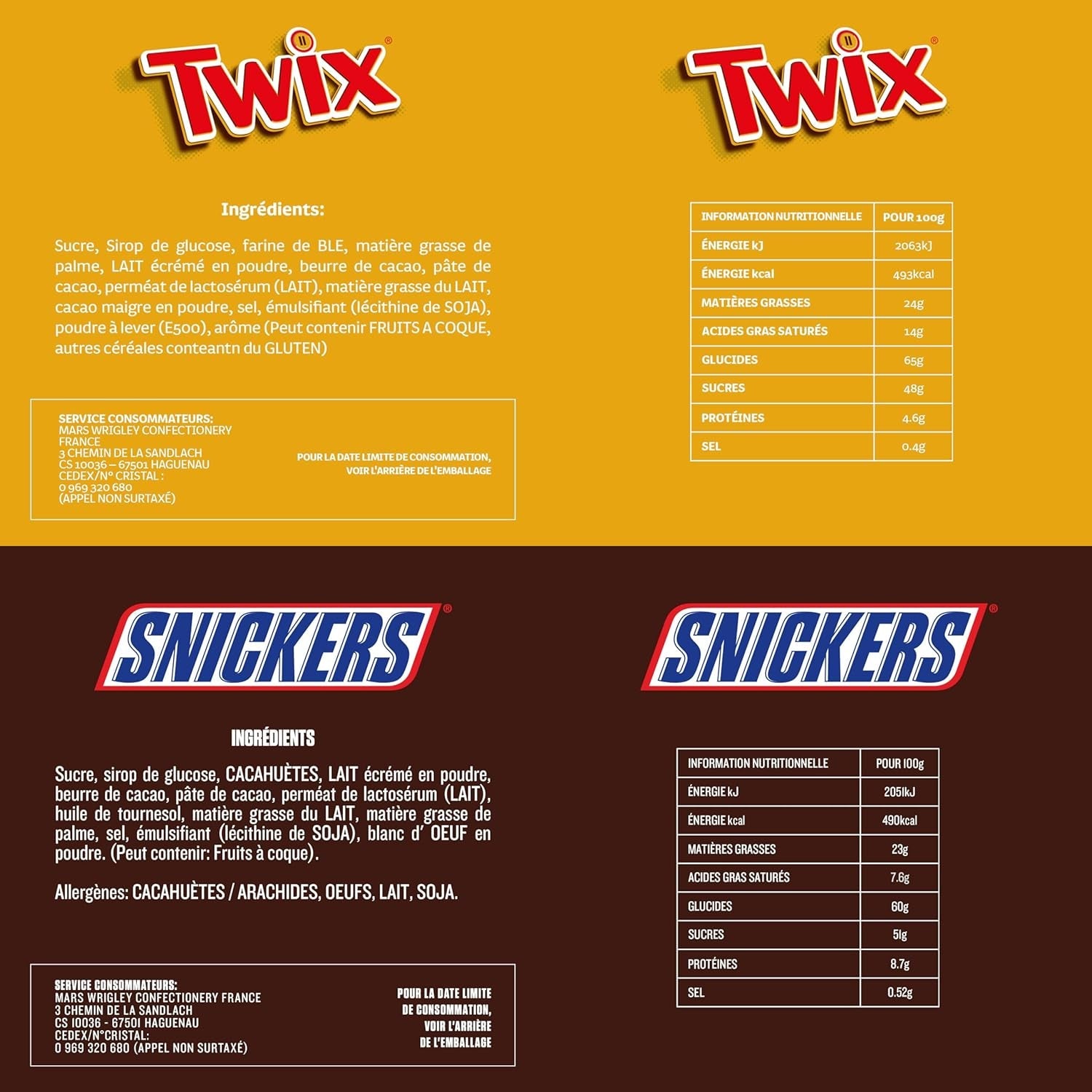 Mini misti, Snickers, Bounty, Twix, Milky Way, confezione sfusa al cioccolato, confezione unica (1 x 400 g) (confezione da 5)
