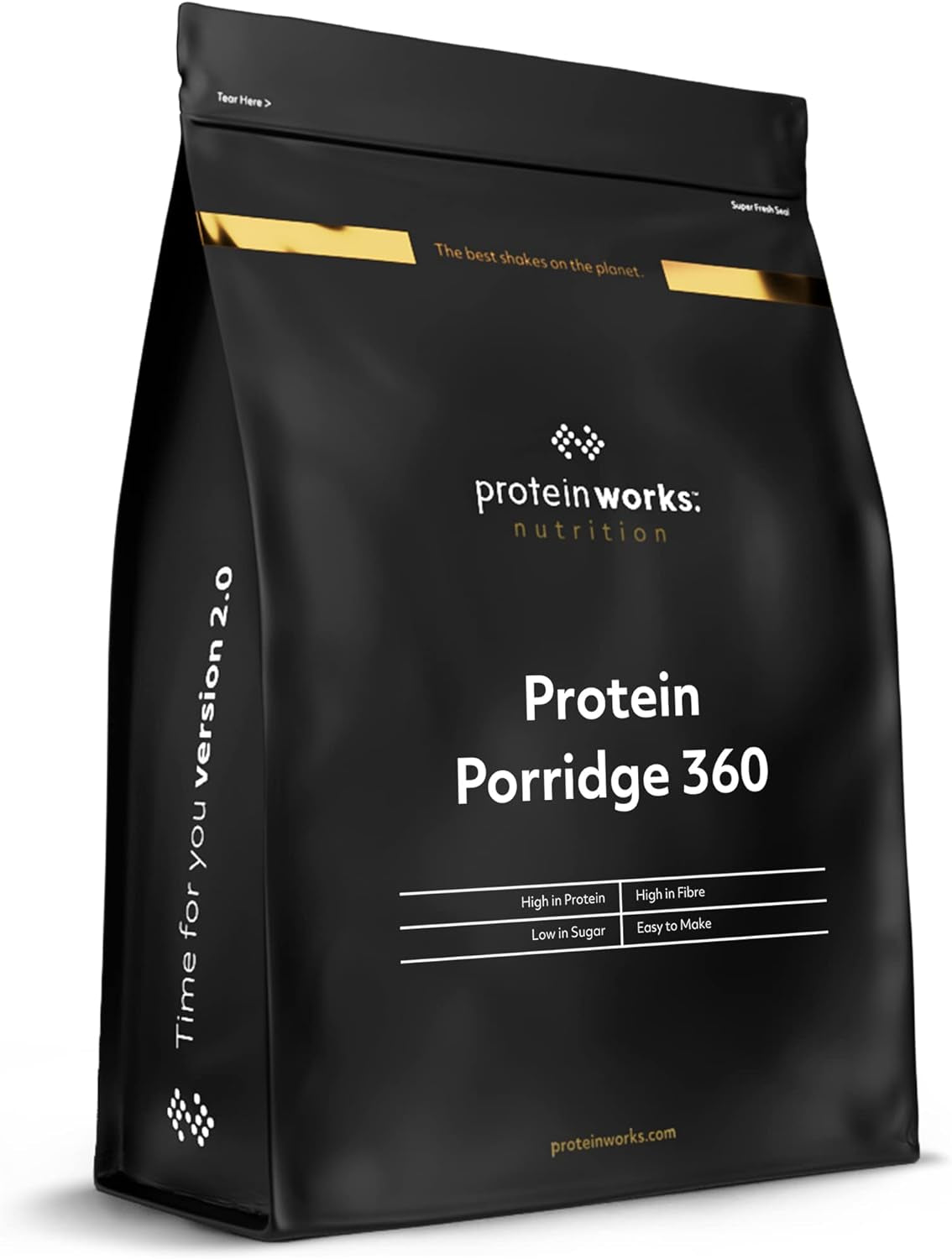 Protein Works - Porridge Proteico 360 | Mito Ulteriori vitamine e minerali | Proteinreiches Frühstück | Kalorienarme Haferflocken | 6 porzioni | Cioccolato al latte 500G Cereal Naty Shop