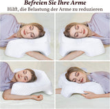 SAHEYER Cuscino per chi dorme sul fianco con bracciolo, Cuscino ortopedico ergonomico, Cuscino in memory foam per collo e spalle, Cuscino per collo con bracci multi-angolo per molte posizioni di sonno (Bianco) Cuscini ortopedici cervicali Naty Shop