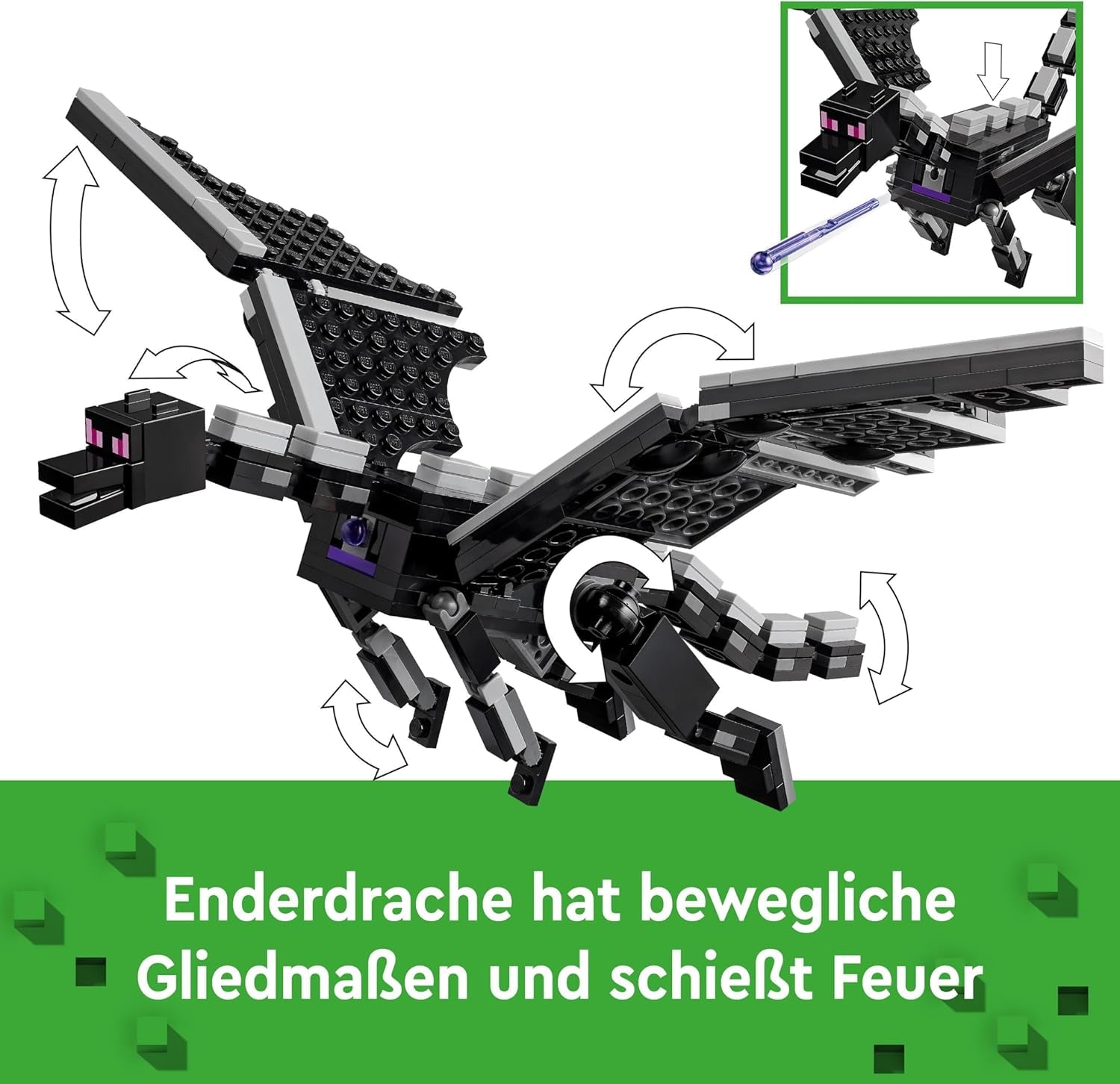 LEGO Minecraft The End Dragon e The End Ship Set di giocattoli d'azione e di scoperta Set di costruzioni per videogiochi Set di avventure Regalo per ragazzi e ragazze 8 anni 21264 Set di costruzioni Beuche den LEGO-Store