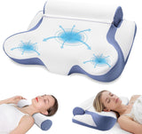 TopEsct Cuscino in Memory Foam, Cuscino per chi dorme sul fianco, Cuscino per il collo, Cuscino per la testa per chi dorme sul fianco e sulla schiena (Grigio)