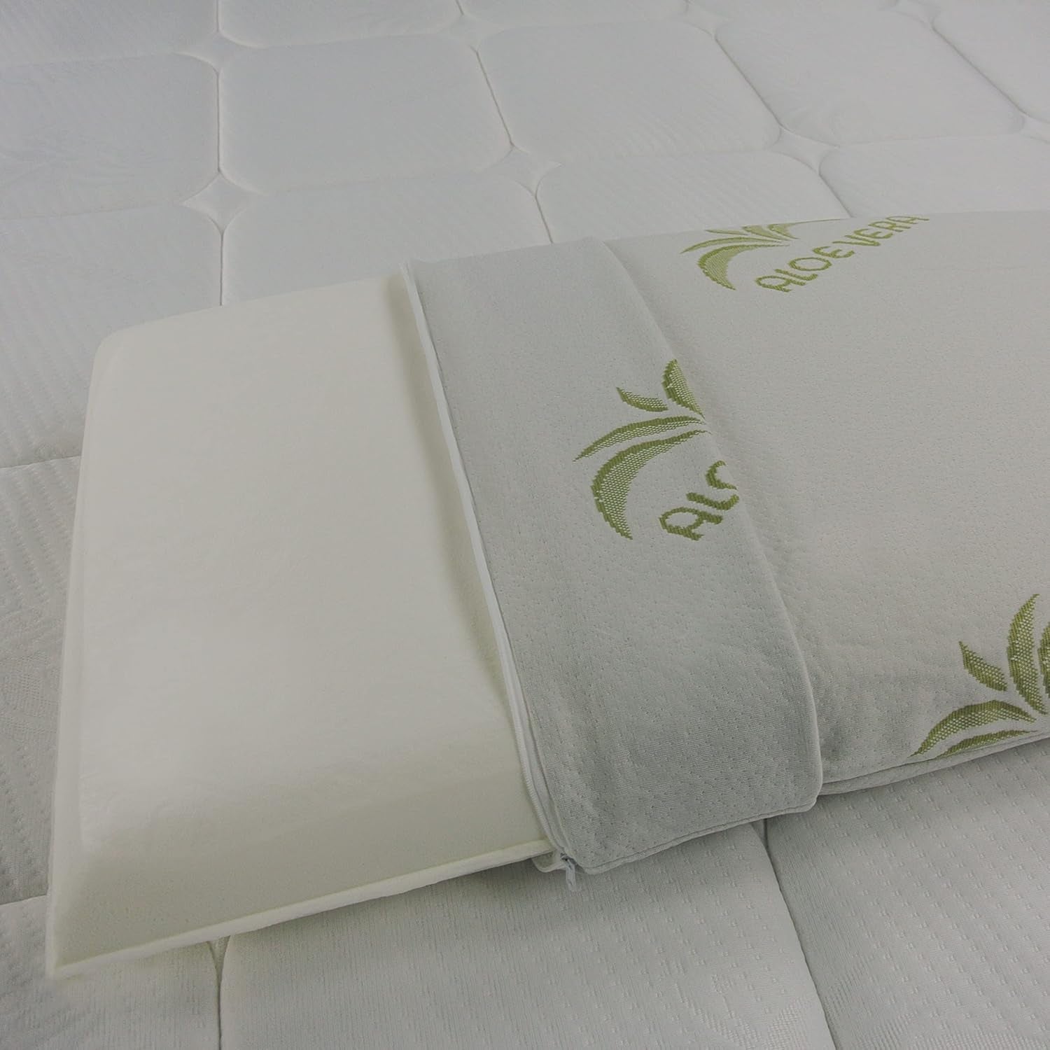 Cuscino portasapone in memory foam con fodera in aloe vera Cuscini standard Naty Shop
