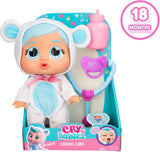 Cry Babies Loving Care Kristal bambola, bambola Kristal Loving Care con 3 accessori per giocare con il dottore, assistenza infermieristica, piangere con lacrime vere, giocattolo per bambini di 18 mesi