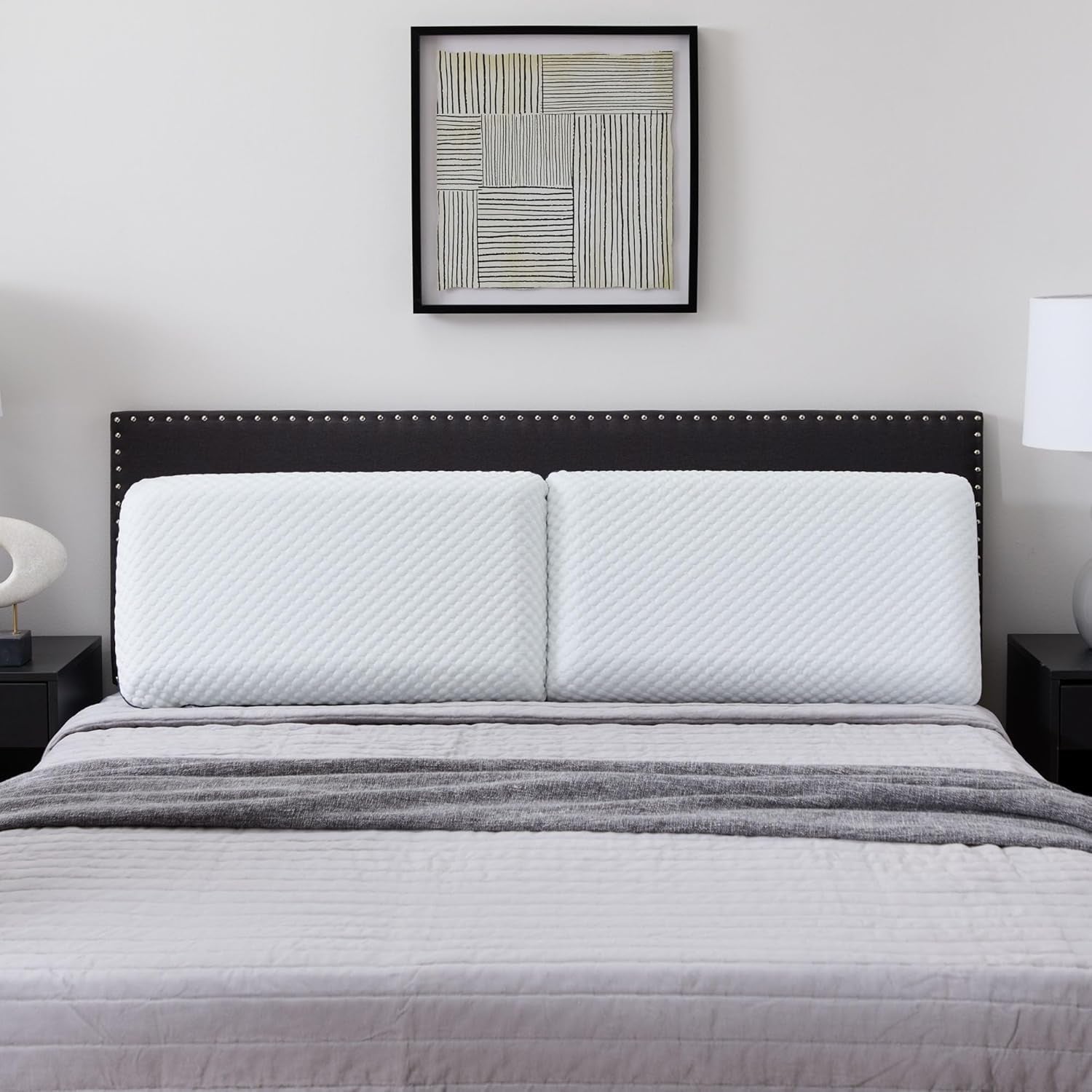 Cuscino LUCID memory foam con gel 40x60 cm - traspirante - effetto rinfrescante - fodera lavabile - cuscino certificato Oeko-Tex, bianco