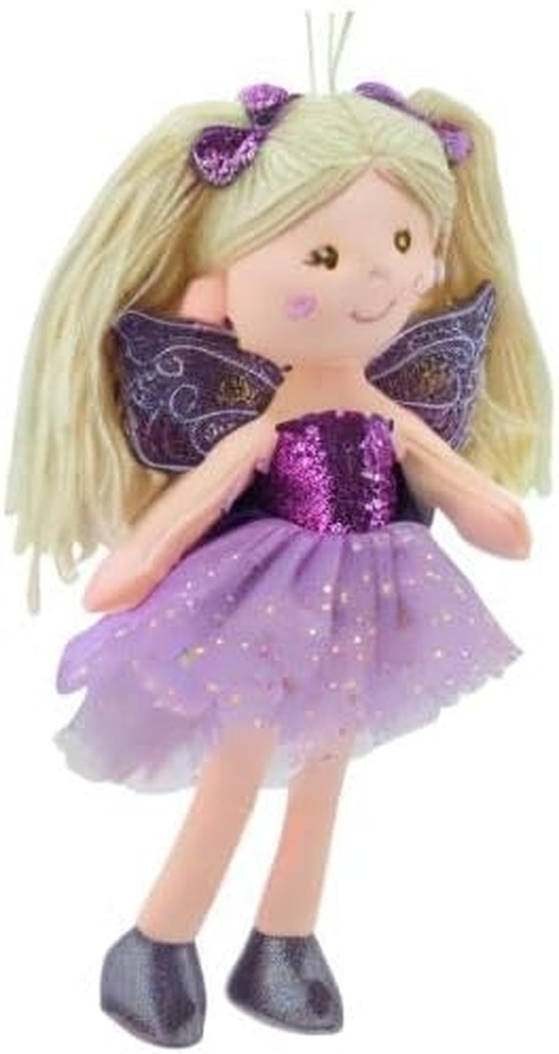 11766 Bambola di Stoffa Fata Peluche Principessa 30cm Viola