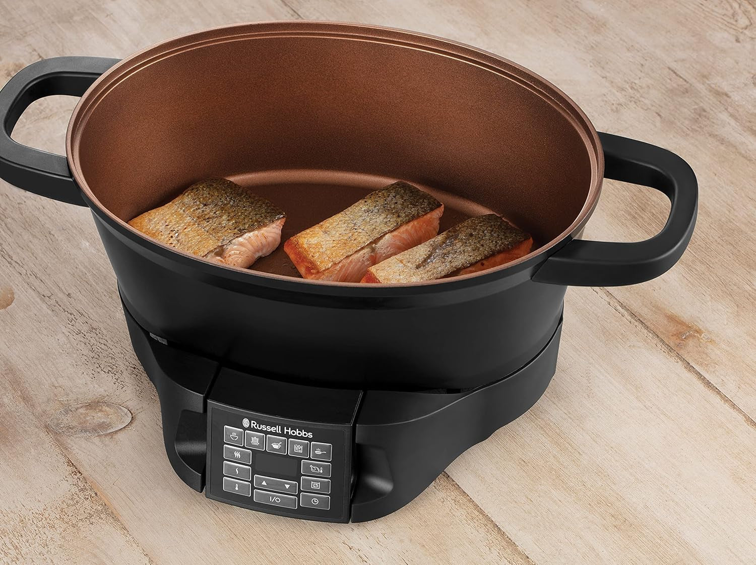 Multicooker Russell Hobbs 6,5L, display digitale, 8 funzioni di cottura Slow Cooker Naty Shop