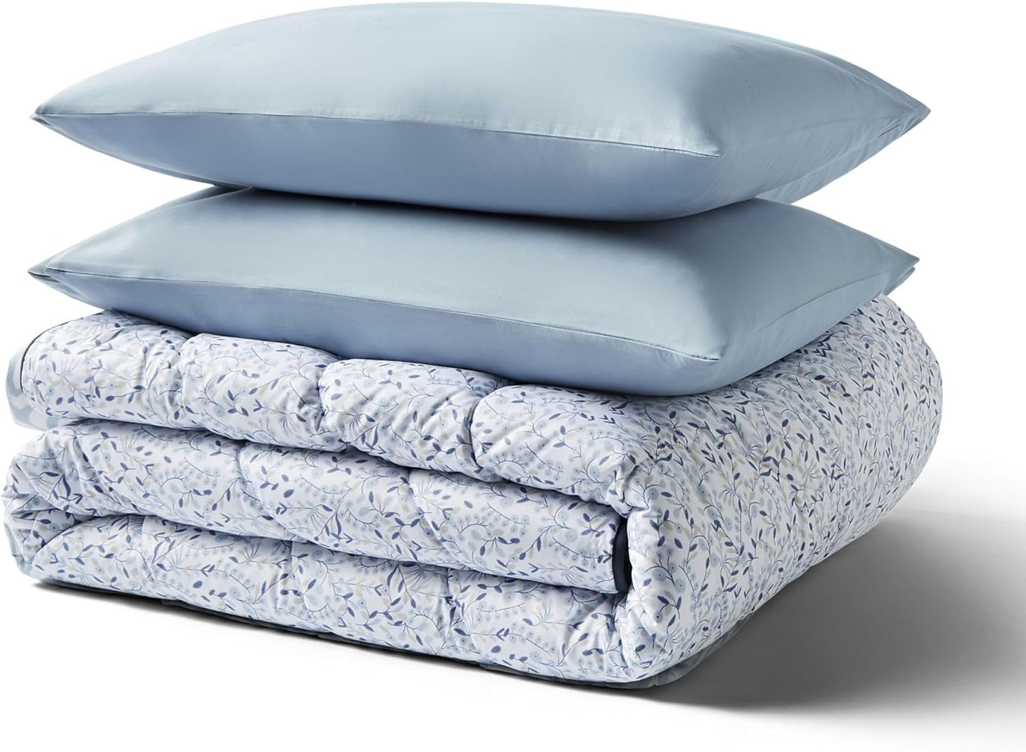 Night Lark Piumino Super King Super King 6 Tog Primavera Estate - Blu Garden Piumino super morbido Leggero Lavabile in lavatrice Asciugatura rapida Copripiumino reversibile tutto in uno Naty Shop