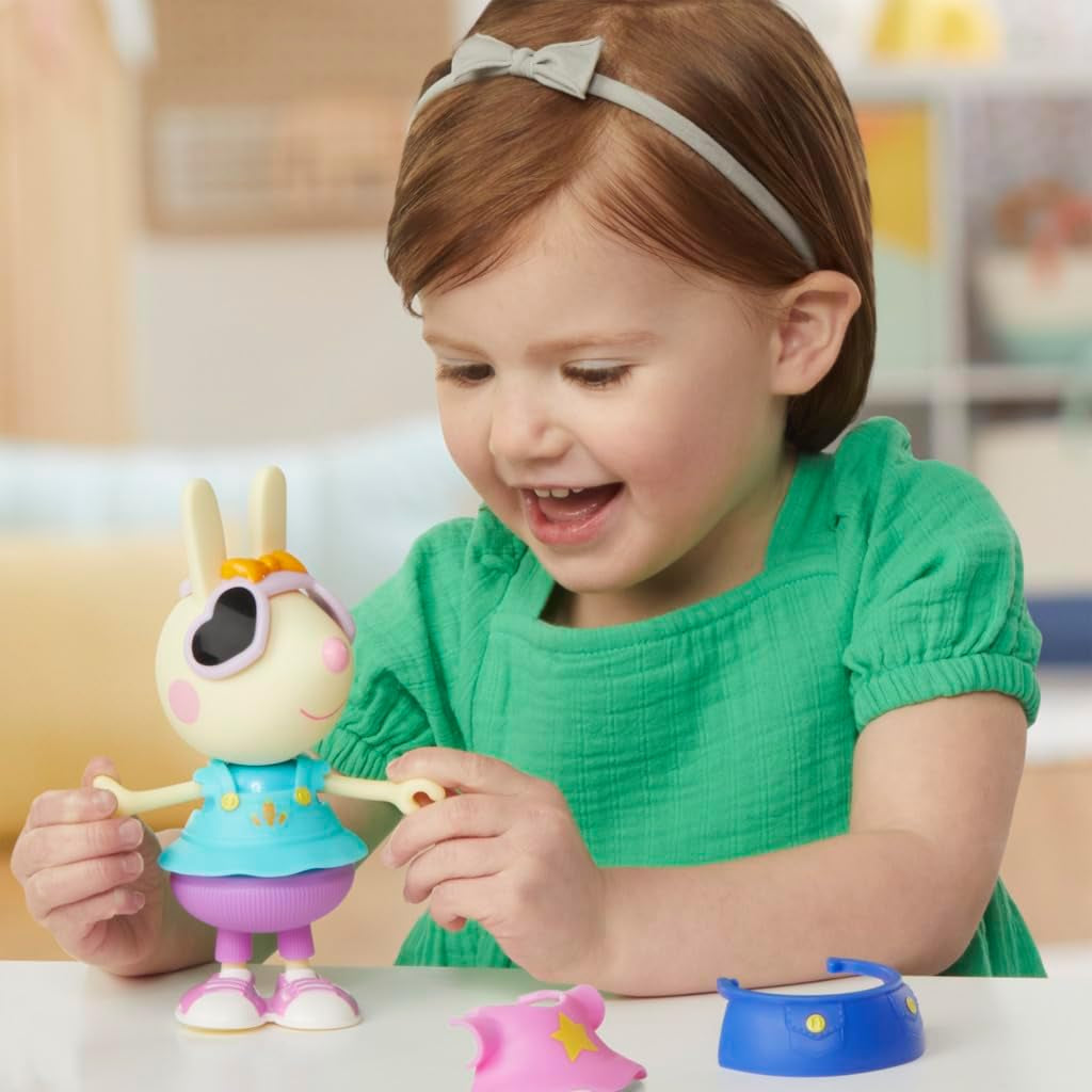 Cucchiaio Luisa di Peppa Pig - Divertente figura da vestire, bambola da ragazza da 15 cm con accessori e vestiti, set di giocattoli interattivi per bambini dai 3 anni in su