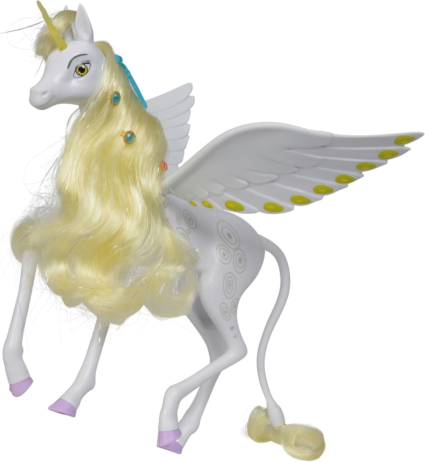 Simba 109480093 - Mia and Me Unicorno Onchao, con ali mobili, fermagli per capelli, spazzola per acconciature, cavallo giocattolo, pony, Centopia, dai 3 anni in su, rosa