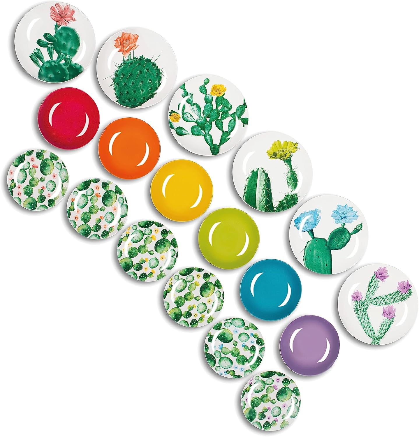 Servizio da tavola Excelsa Color Cactus, 18 pezzi, multicolore