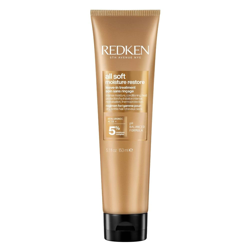 Maschera per capelli Redken con acido ialuronico per capelli secchi, anticrespo e protezione dal calore fino a 230°C, maschera senza risciacquo per ripristinare l'umidità, 1 x 150 ml Naty Shop Hair Mask Titolo predefinito