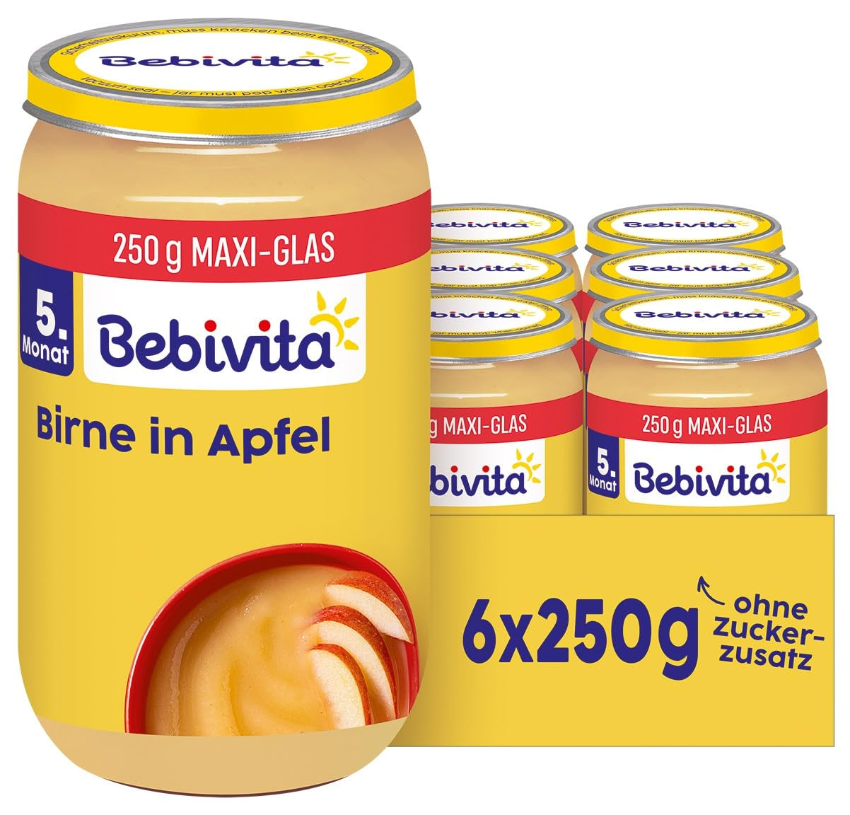 Früchte Birne in Apfel, confezione da 6 pezzi da 250 g (6x250 g)