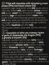 Lindt HELLO Cheesecake Al Cioccolato E Fragole | Barretta 100g | Cioccolato al latte con ripieno di crema al quark alla fragola | Tavoletta di cioccolato | Regalo al cioccolato (confezione da 5)
