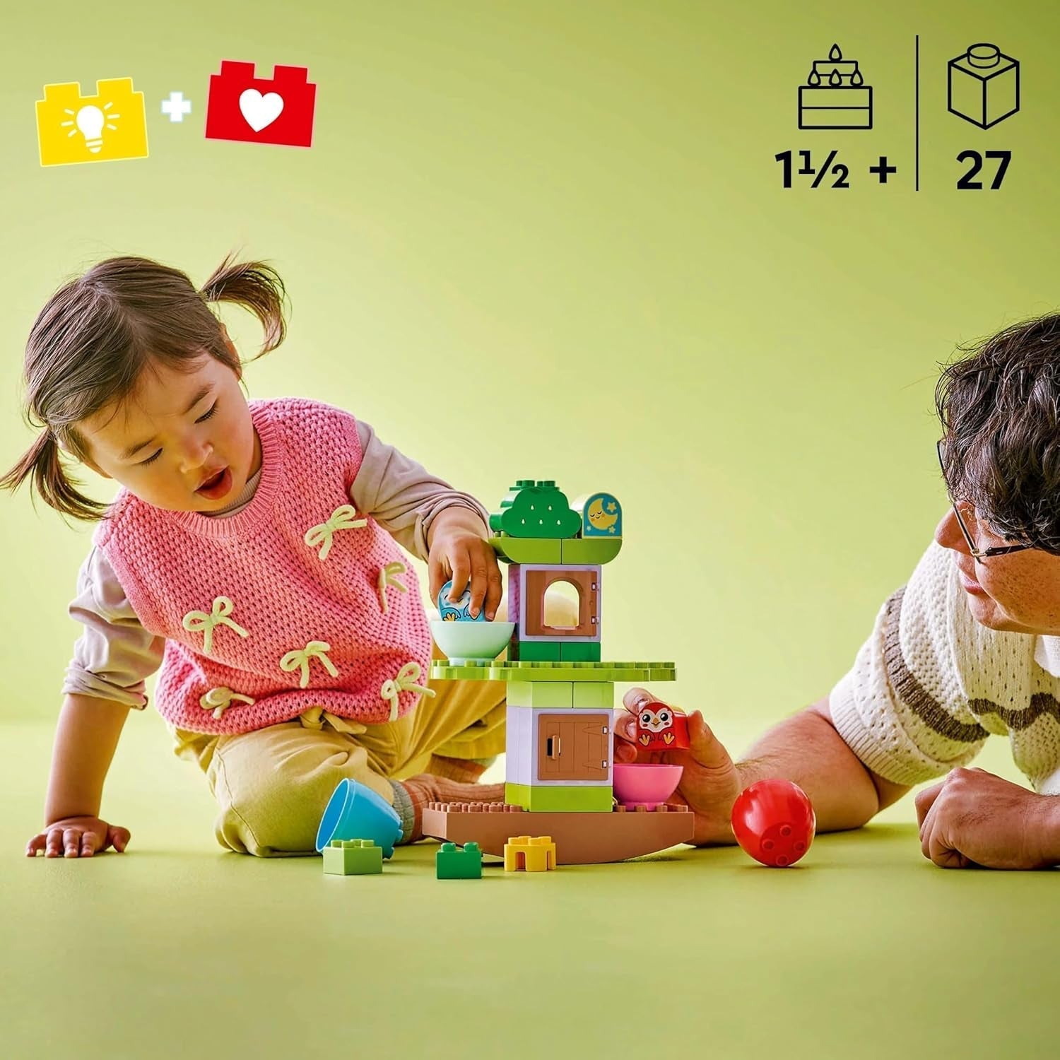 Albero LEGO DUPLO da bilanciare e impilare, giocattolo di sviluppo, set da costruzione per bambini a partire da 18 mesi, giocattolo creativo per bambini, giocattolo educativo con 2 uccelli giocattolo 10440 Set da costruzione Besuche den LEGO-Store