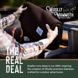 Coperta da campeggio Woolly Mammoth Woolen Co., extra large, lana merino, L'attrezzatura esterna perfetta per bushcraft, campeggio, trekking, escursionismo, sopravvivenza o coperta da cabina. Marrone, 168 X 228 Letti e coperte Woolly Mammoth Woolen Company