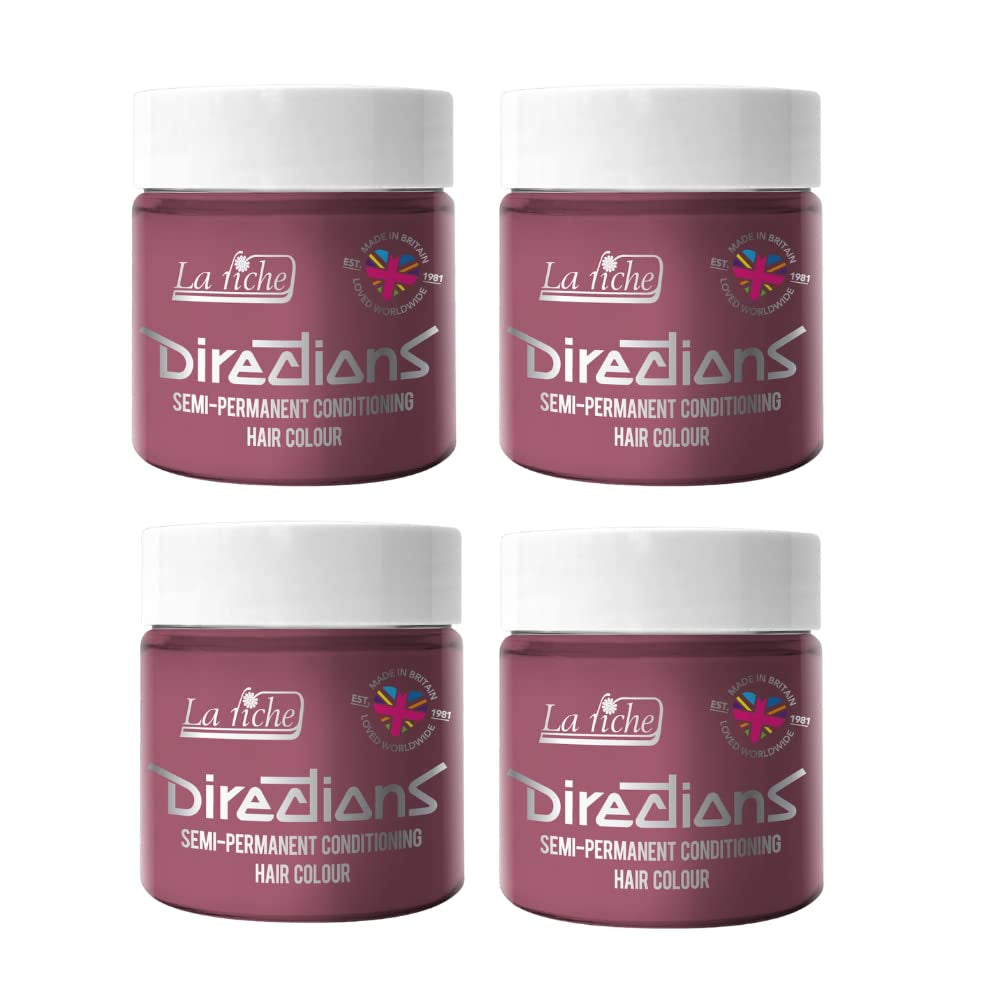 Indicazioni colorazione semipermanente per capelli scatola da 100 ml confezione da 4 (Pillarbox Red) Naty Shop Tintura per capelli Pastel Rose 100 Ml (confezione da 4)