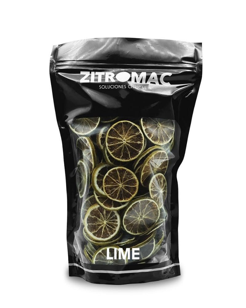 200gr Lime essiccato per cocktail|frutta secca per cocktail senza zucchero, decorazioni, dolci, Natale, bevande, tè|100% naturale Fette di lime essiccate per gin, cocktail serali Prodotti secchi Naty Shop Limes