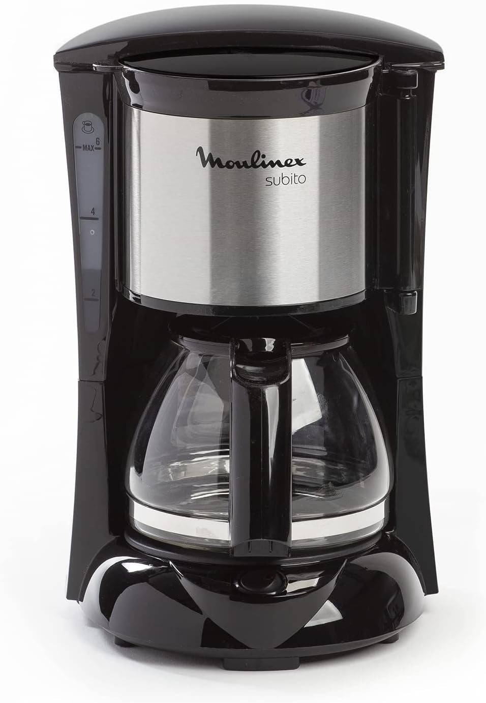 FG150813 Caffettiera Subito, 6 tazze, Nero/Acciaio inox