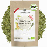 Tè Yerba Mate biologico L'originale tè Mate sfuso da 1 kg Alto contenuto di caffeina Non tostato Essiccato all'aria Testato in laboratorio Foglie di Mate Confezionato in Germania Qualità Premium Gräfenhof