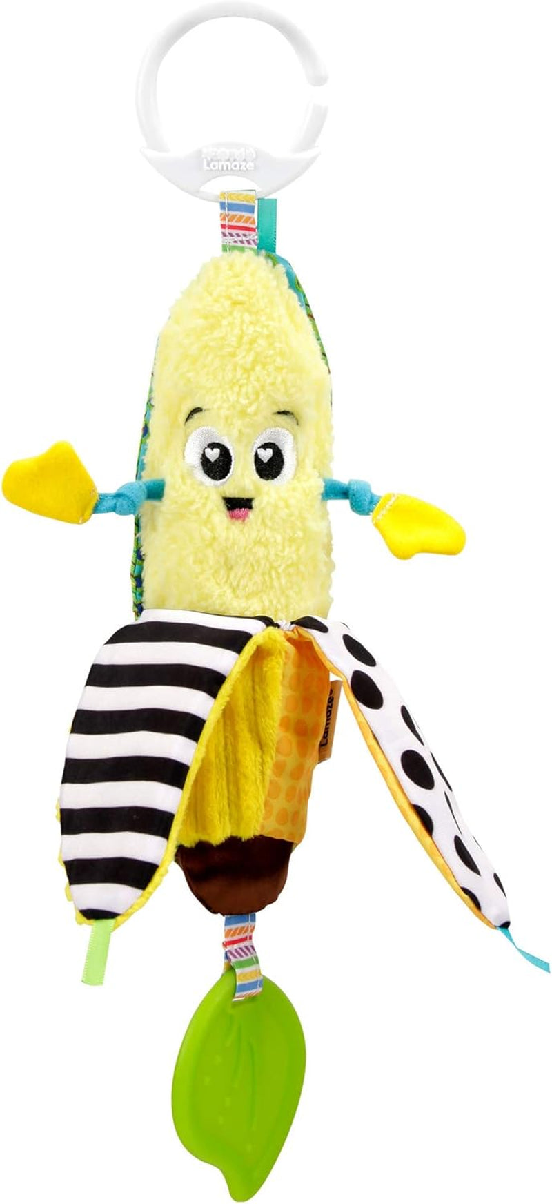 LAMAZE Bea the Banana, Passeggino con clip e Passeggino per neonato, Giocattolo sensoriale per bambini con colori e suoni, Giocattolo per lo sviluppo per ragazzi e ragazze da 0 a 24 mesi, Giocattoli gialli per bambini Naty Shop