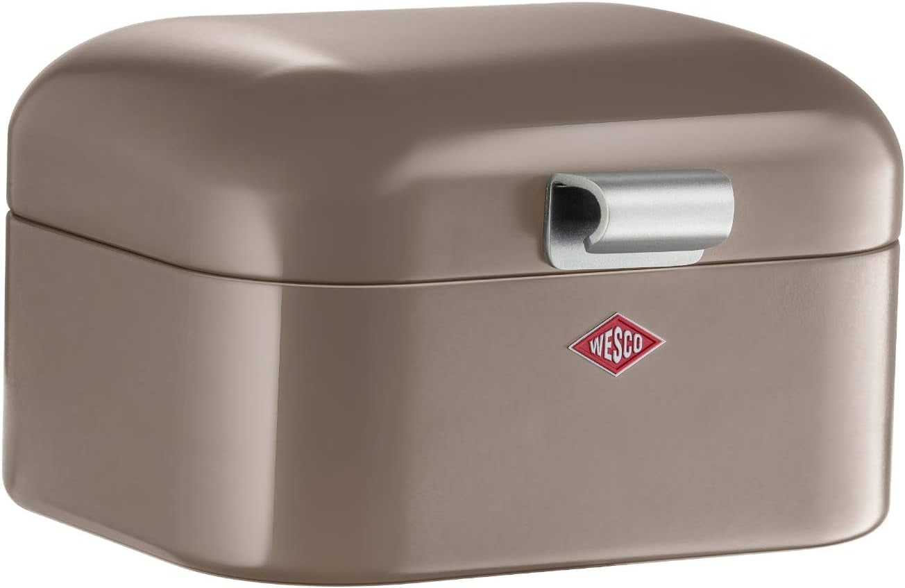 Wesco 235 001 Cestino per il pane Mini Grandy 17 x 18 x 12 cm (L/L/A) rosa, acciaio inossidabile Contenitori per alimenti Naty Shop Grigio caldo