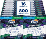 Happy Hour | Salviette a doppio strato | 16 confezioni À 50 pezzi À 33 X 33 Cm | Certificato FSC | Elettricità rinnovabile al 100% | Imballaggio riciclabile realizzato con plastica riciclata