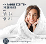 Coperta terapeutica da 7 kg I 135X200Cm I Per un sonno ristoratore I Coperta ponderata di alta qualità in cotone traspirante I Antistress e terapeutica - Inclusa scatola di imballaggio con maniglia per il trasporto Letti e coperte Besuche den müüd-Store