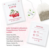 Nutra Tea NUTRALIPID, tè riequilibrante dello zucchero nel sangue Aiuta a mantenere i livelli di zucchero nel sangue, tè dimagrante Migliora il metabolismo e può sopprimere l'appetito, 20 bustine di tè riutilizzabili