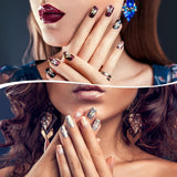 80 pz ciondoli per unghie farfalla 3D farfalla in lega oro argento glitter decorazioni per unghie accessori per gioielli per unghie manicure fai da te per le donne