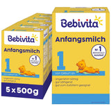 1 Latte in polvere per lattanti, dalla nascita, (5 x 500g)