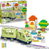 Treno avventura interattivo LEGO DUPLO Town, set da gioco con luci e suoni per giochi di ruolo, consente ai bambini di 2 anni di costruire binari, giocattolo educativo per bambini in età prescolare 10427 Set da costruzione Besuche den LEGO-Store Titolo predefinito