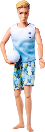 Steffi Love Beach Kevin, Kevin in costume da bagno con maglietta e pallavolo, bambola da gioco completamente mobile, 30 cm, da 3 anni, bianca Naty Shop Dolls