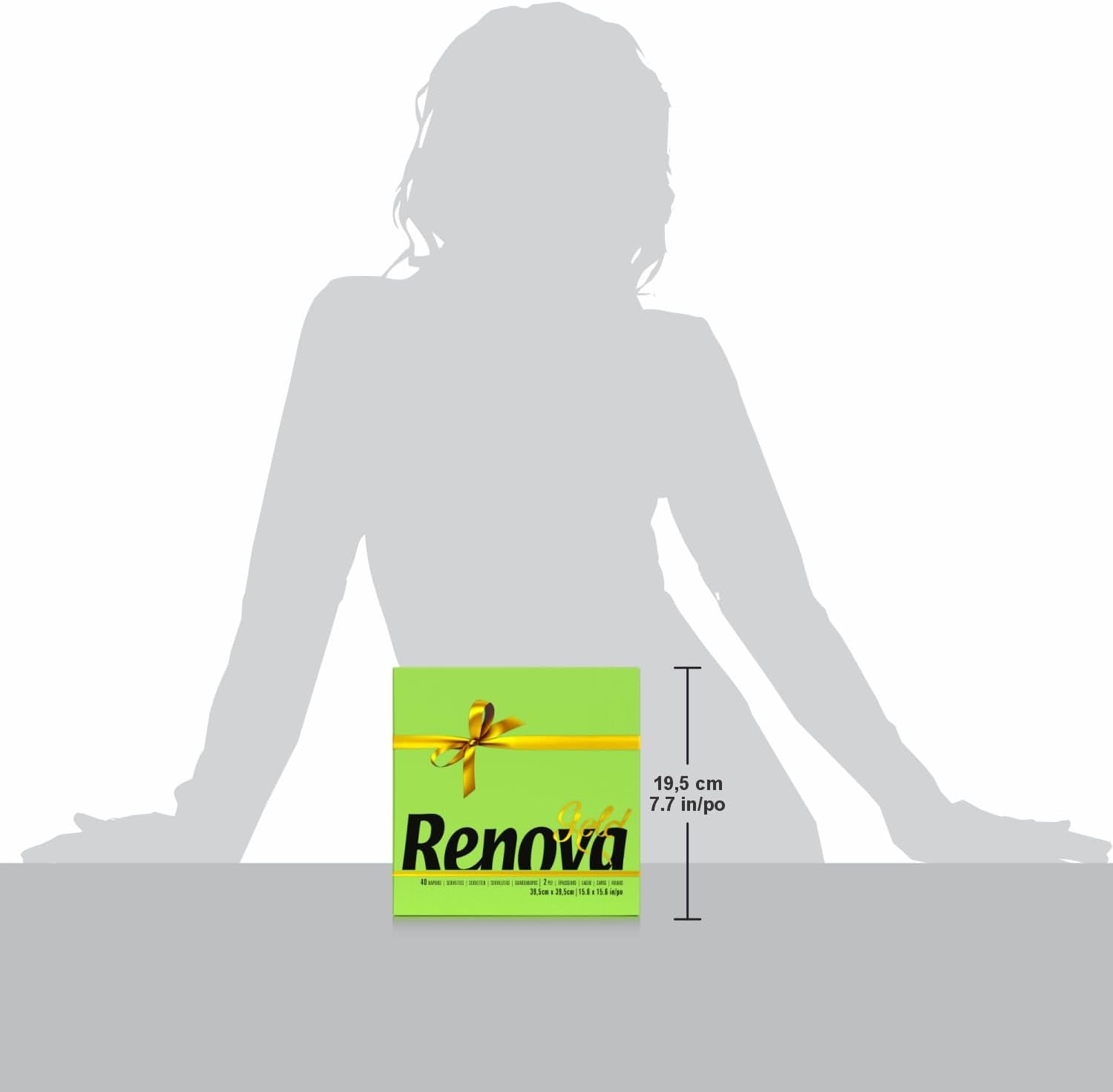Tovaglioli di carta Renova, oro, verde, 40 pezzi