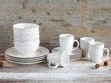 CreaTable, 23601, serie Romantic Vintage, set di stoviglie da 16 pezzi per 4 persone, servizio combinato in porcellana, lavabile in lavastoviglie e adatto al microonde, produzione di qualità