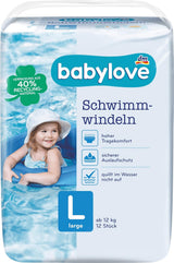 Pannolini da bagno taglia L (10 - 14 kg), confezione da 12