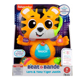 Fisher-Price Beat Bande Lern & Tanz Tiger Justin Giocattolo educativo per neonati e bambini con suoni e luci per bambini da 9 mesi in su, edizione tedesca, HYL31 Giocattoli per bambini Naty Shop