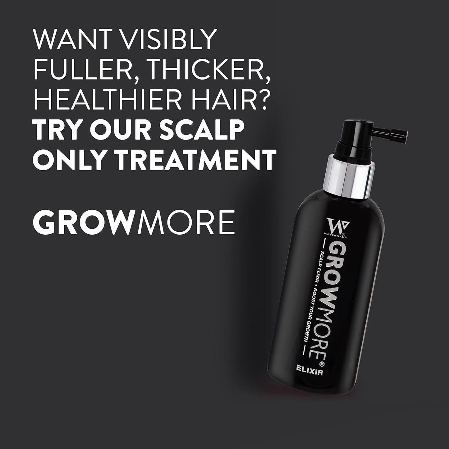 Watermans Grow More Elixir Siero per la crescita dei capelli - Rafforza le radici dei capelli - Promuove la crescita dei capelli - Per donne e uomini Cura dei capelli Naty Shop