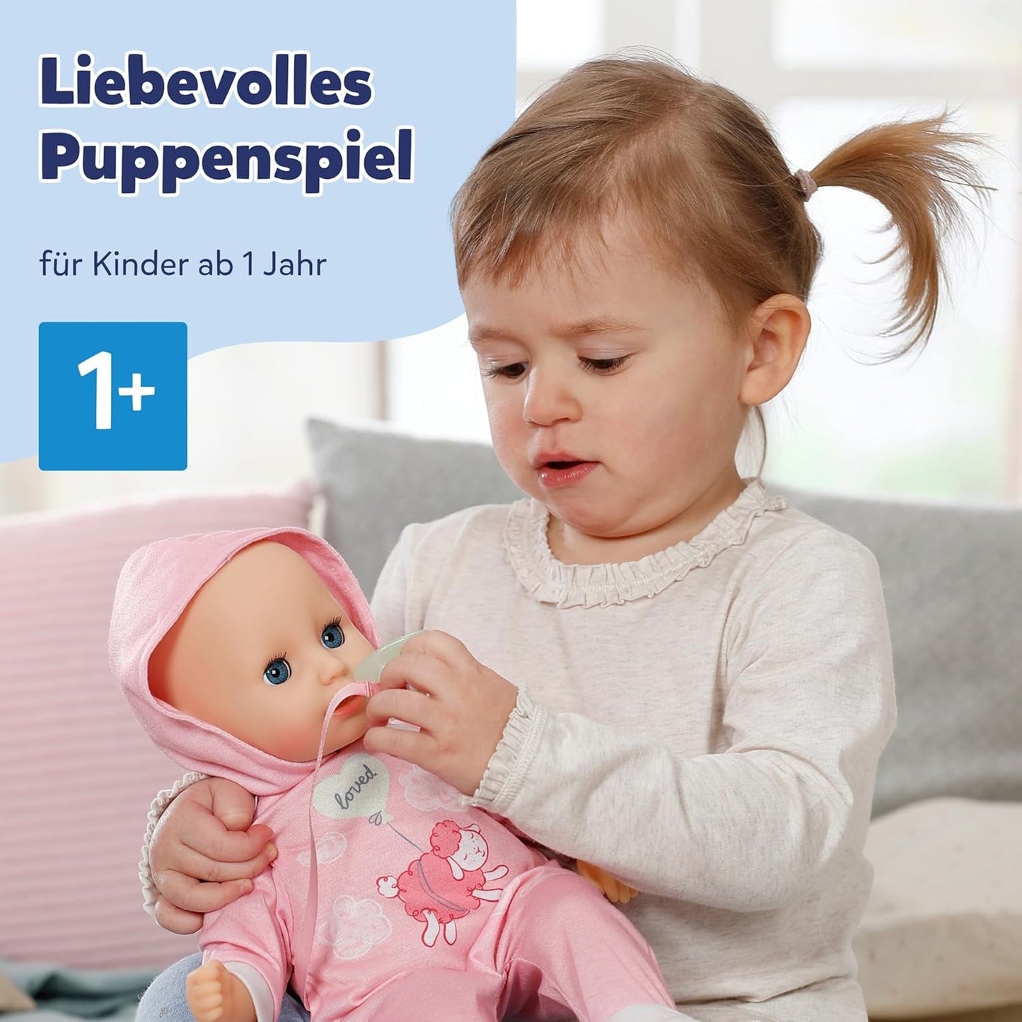 BABY Born Hannah Gioca con me - Bambolina con 5 funzioni - Corpo in materiale morbido compresi accessori - Bambola da 36 cm - Funziona a batteria - Adatto a bambini da 1 anno