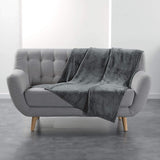 Plaid Douceur D'Intérieur Flanou, Poliestere, Grigio, 125 X 150 Cm Piumini e Trapunte Naty Shop Grigio