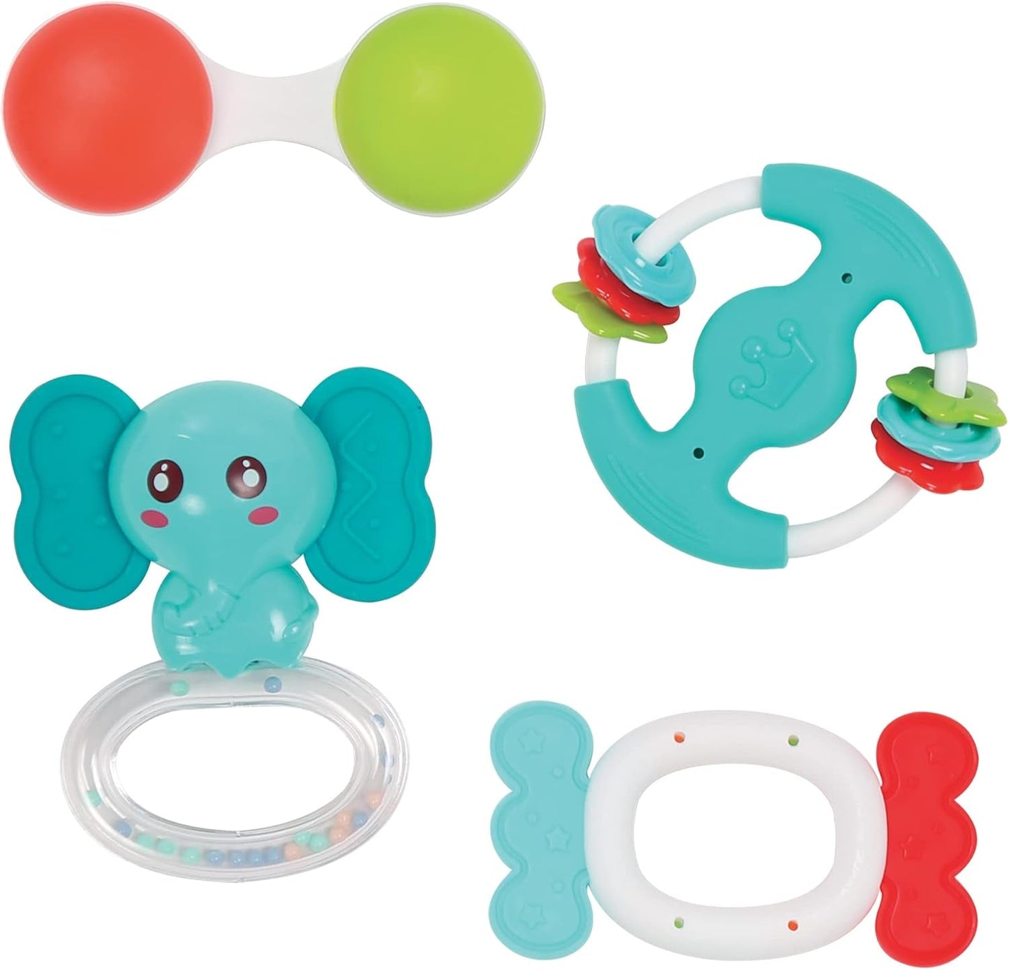 LUDI - Planet Bell - Giocattolo per bebè - A partire da 3 mesi - Colori vivaci, texture diverse e forma originale - Promuove la motricità fine e la destrezza Bebe Naty Shop 4 sonagli