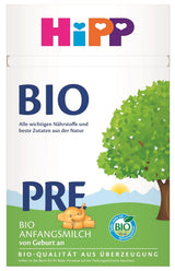 Il latte per lattanti biologico HiPP PRE (4 x 600 g), dalla nascita, contiene solo lattosio come carboidrato, della migliore qualità biologica