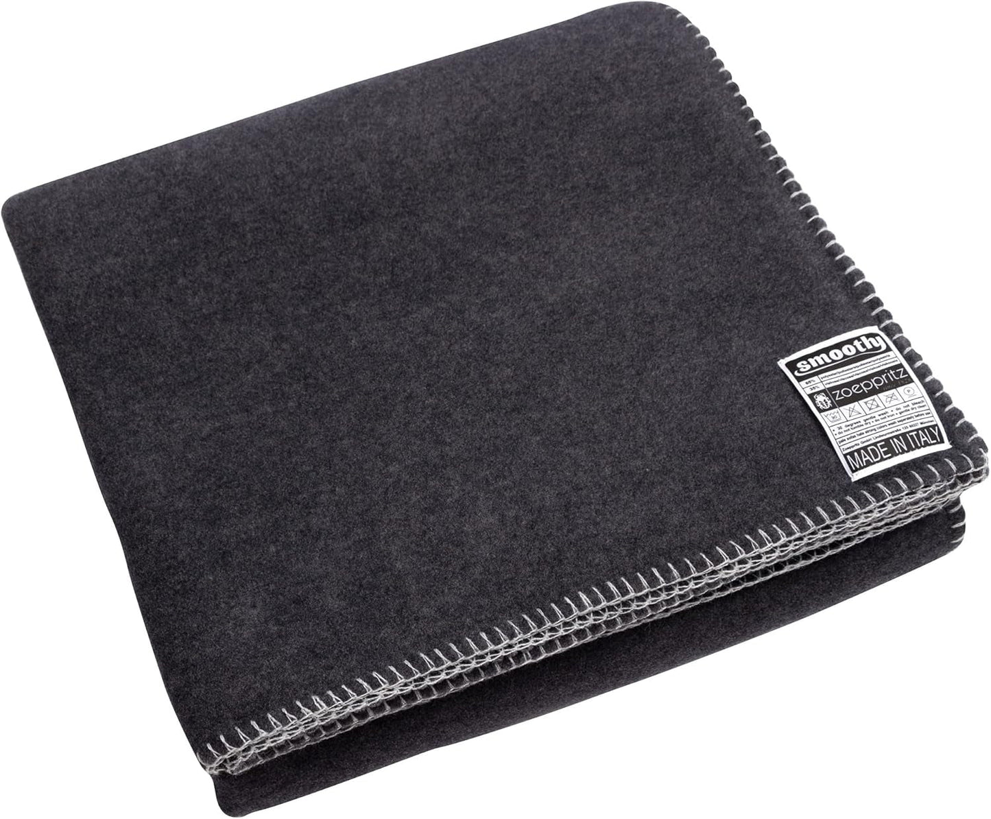 Zoeppritz since 1828 Coperta in pile Smoothy - Soffice e confortevole coperta in pile polare - Vegan - 140X190Cm - 010 Off-White, 010 Offwhite Zoeppritz Since 1828 965 Grigio scuro 140X190Cm