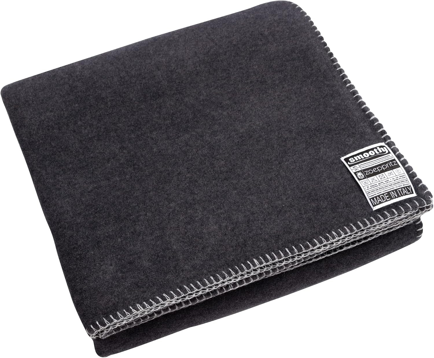 Zoeppritz since 1828 Coperta in pile Smoothy - Soffice e confortevole coperta in pile polare - Vegan - 140X190Cm - 010 Off-White, 010 Offwhite Zoeppritz Since 1828 965 Grigio scuro 140X190Cm